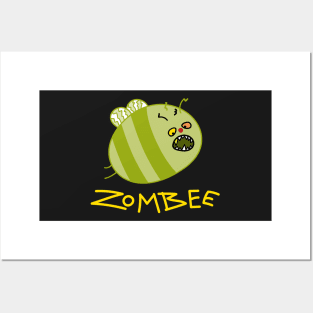 Halloween zombie bee (b) Posters and Art